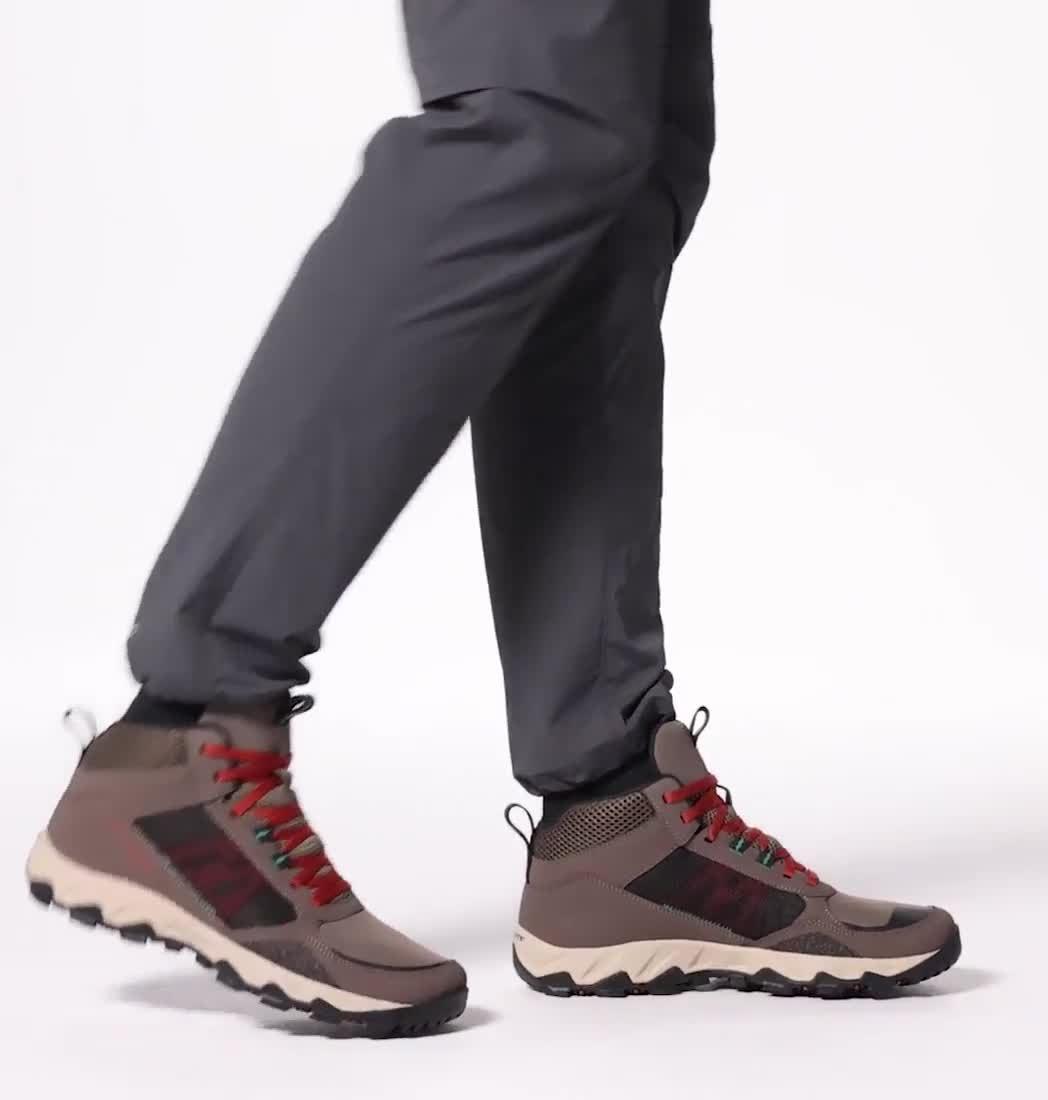 Men’s Flow Centre Sneaker, Color: Mud, Warp Red