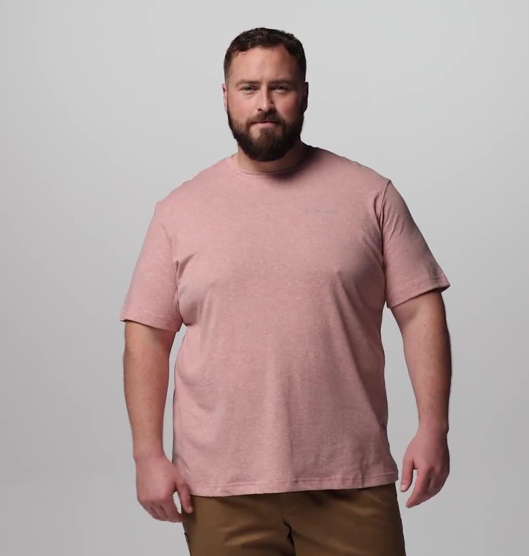 Camiseta Thistletown Hills para hombre - Talla grande, Color: Washed Red, Heather