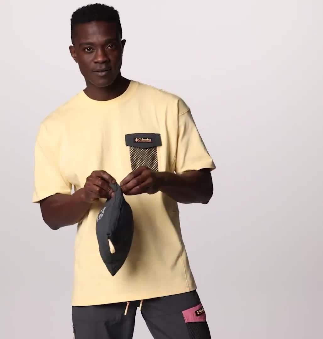 Men's Painted Peak Windbreaker, Color: Shark, Pink Agave