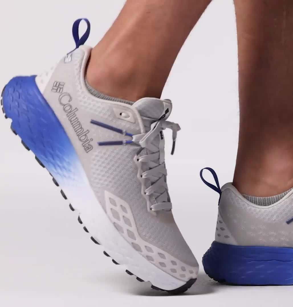 Men's Konos TRS OutDry Hiking Shoe, Color: Silver Grey, Vivid Blue