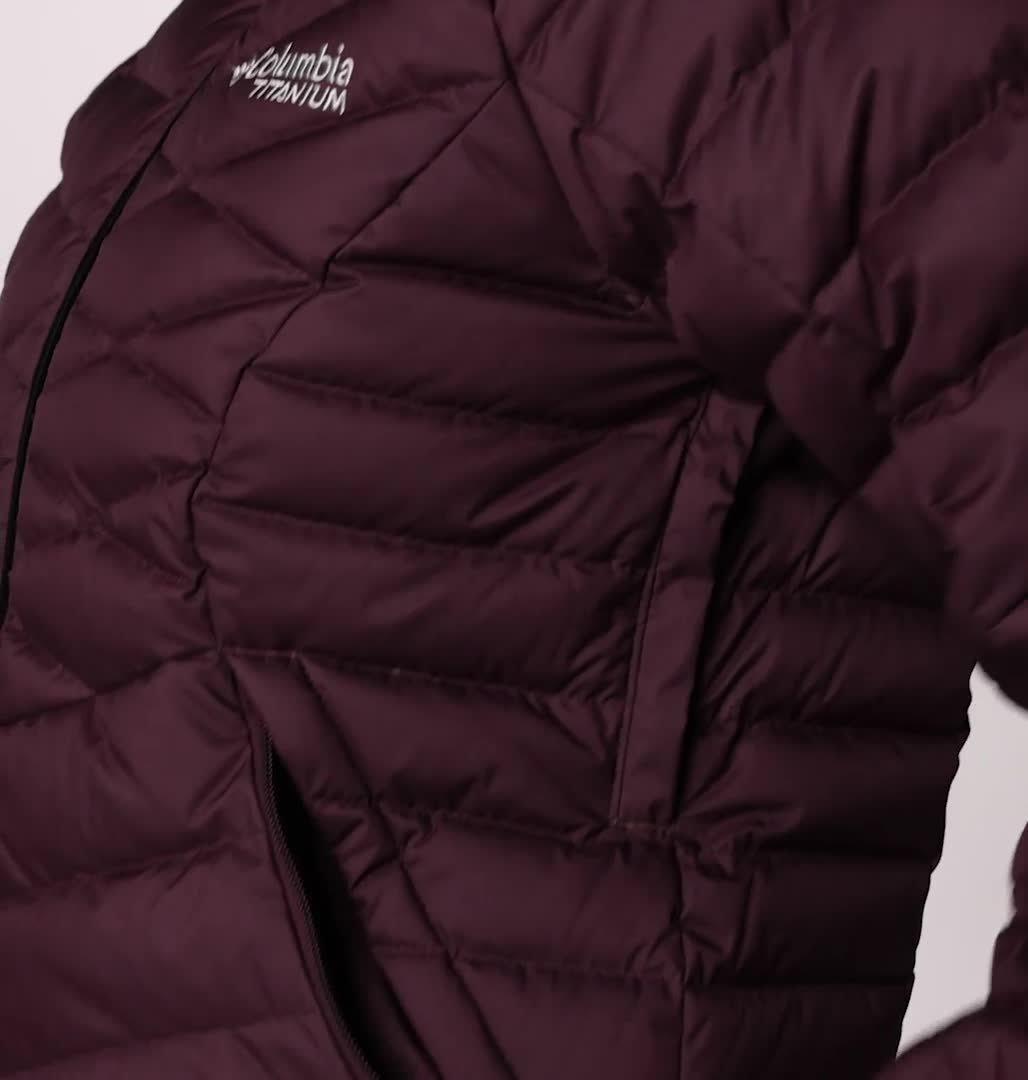 Chaqueta de esquí impermeable de plumón Roaring Fork II para mujer, Color: Moonvista