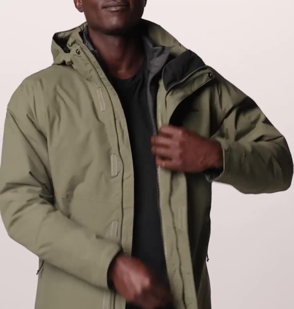 Men's Element Blocker III 3-In-1 Waterproof Insulated Jacket, Color: Stone Green