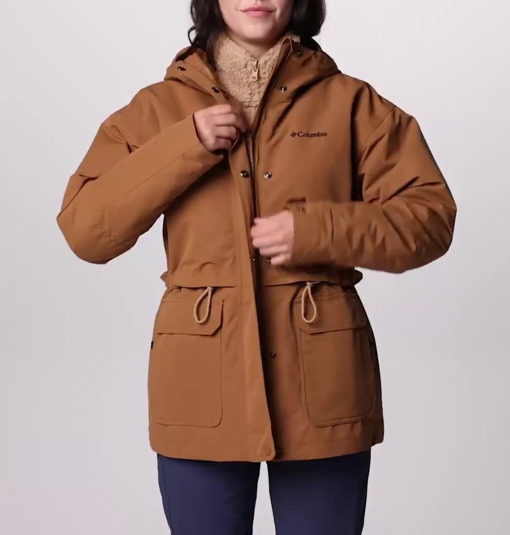 Women's Drop Ridge II 3-in-1 Waterproof Jacket, Color: Camel Brown