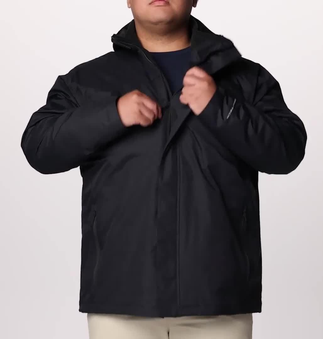 Men's Tunnel Falls II 3-in-1 Waterproof Jacket - Extended Size, Color: Black