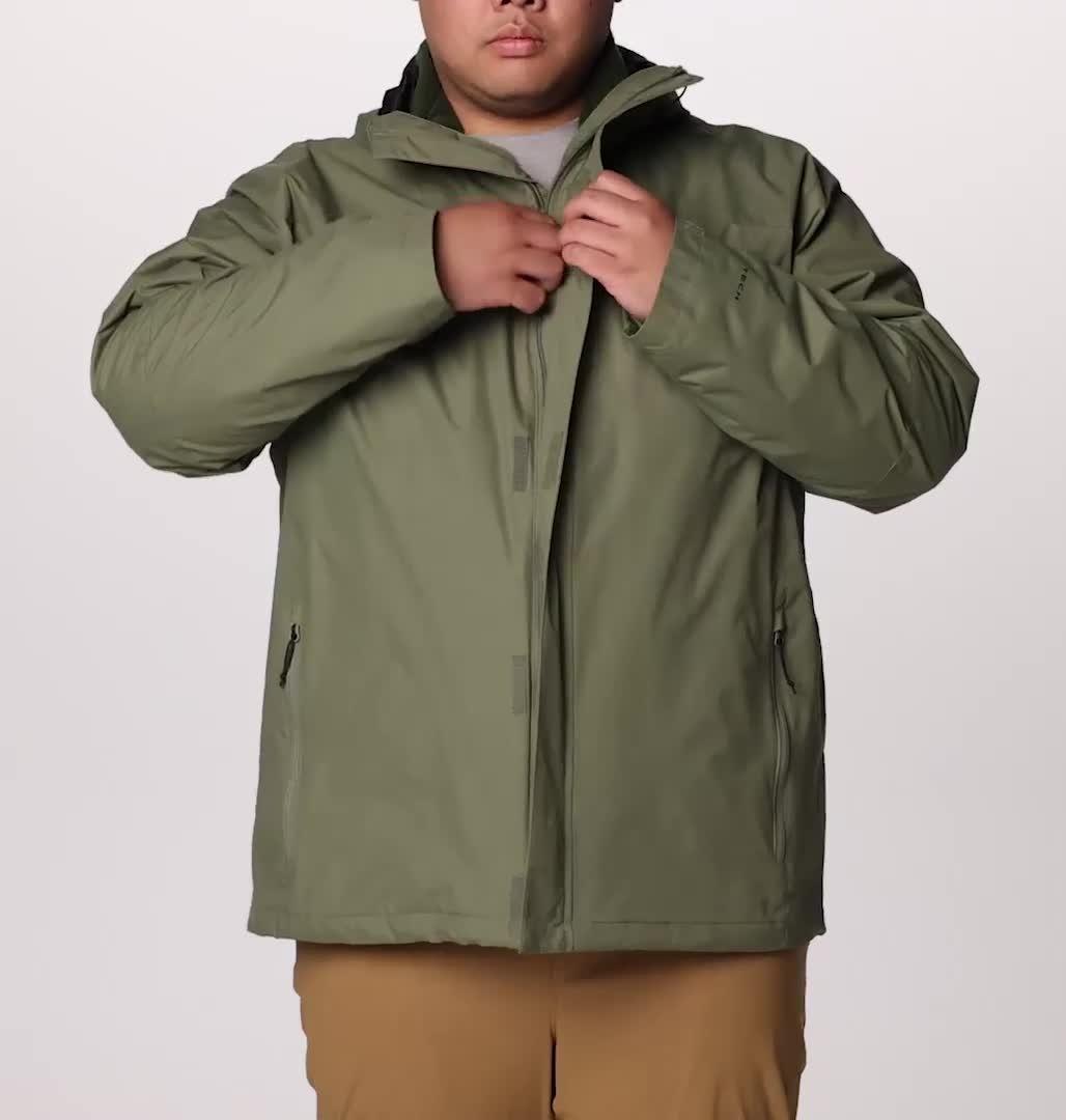 Men's Tunnel Falls II 3-in-1 Waterproof Jacket - Extended Size, Color: Stone Green