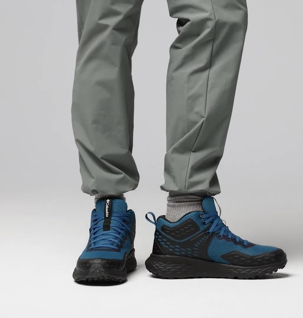 Men's Konos TRS OutDry Mid Hiking Shoe, Color: Phoenix Blue, Black