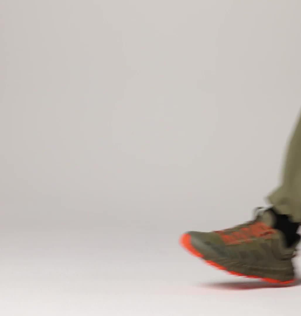 Men's Voyager FLX PCT Sneaker, Color: Stone Green, Tangy Orange