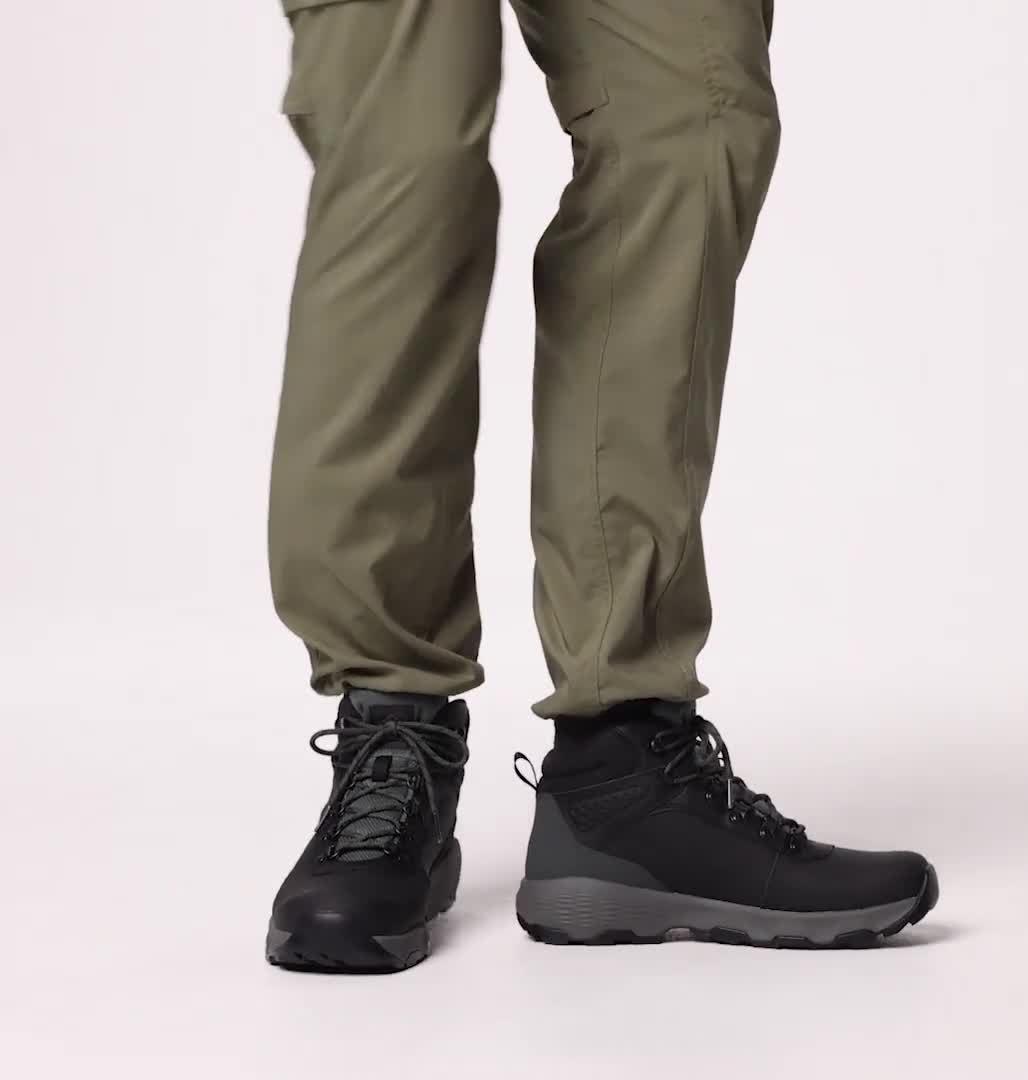 Men's Newton Wander LTR Mid Waterproof Boots, Color: Black, Grill