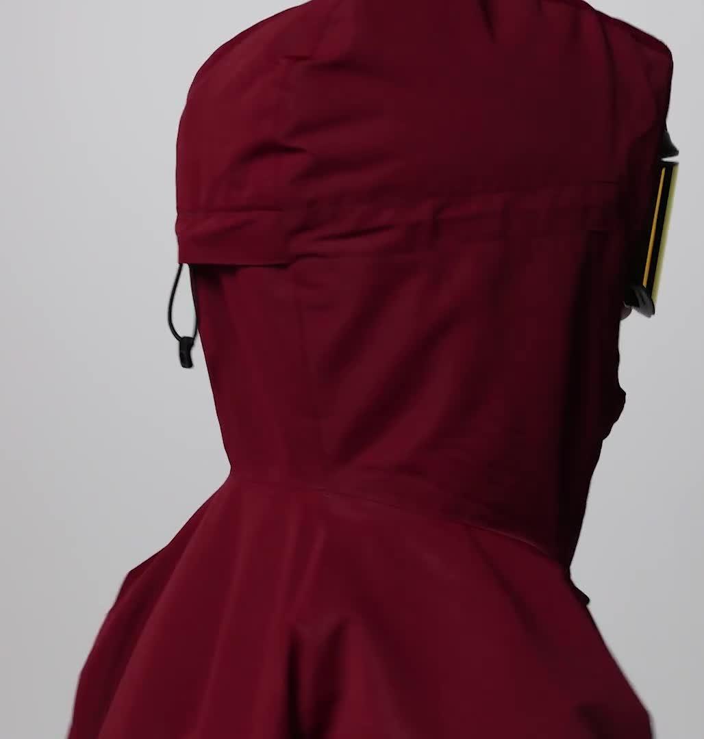 Giacca da sci impermeabile Coreshot da uomo, Color: Red Oxide, Rich Wine