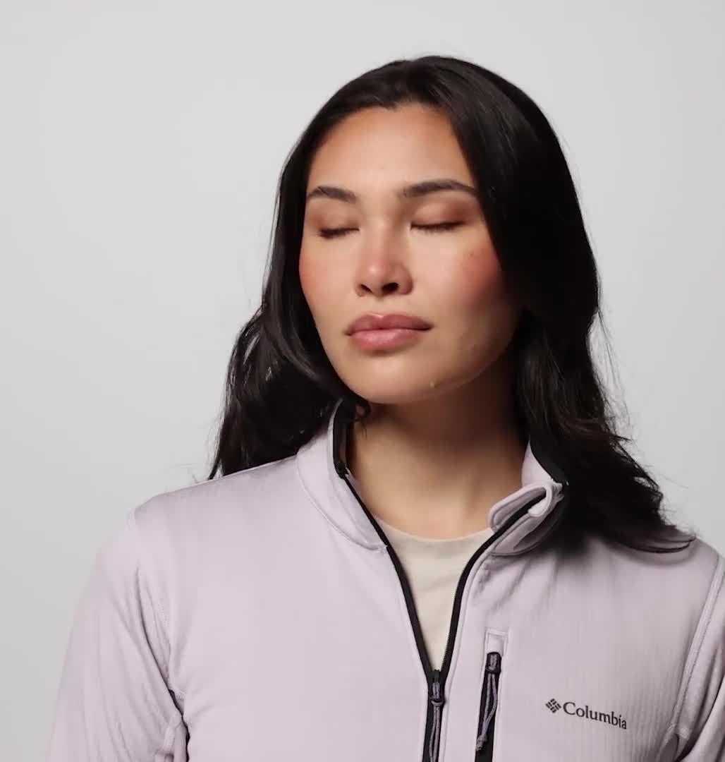 みく Women's Essential Hike Grid Fleece Half Zip Jacket | Columbia