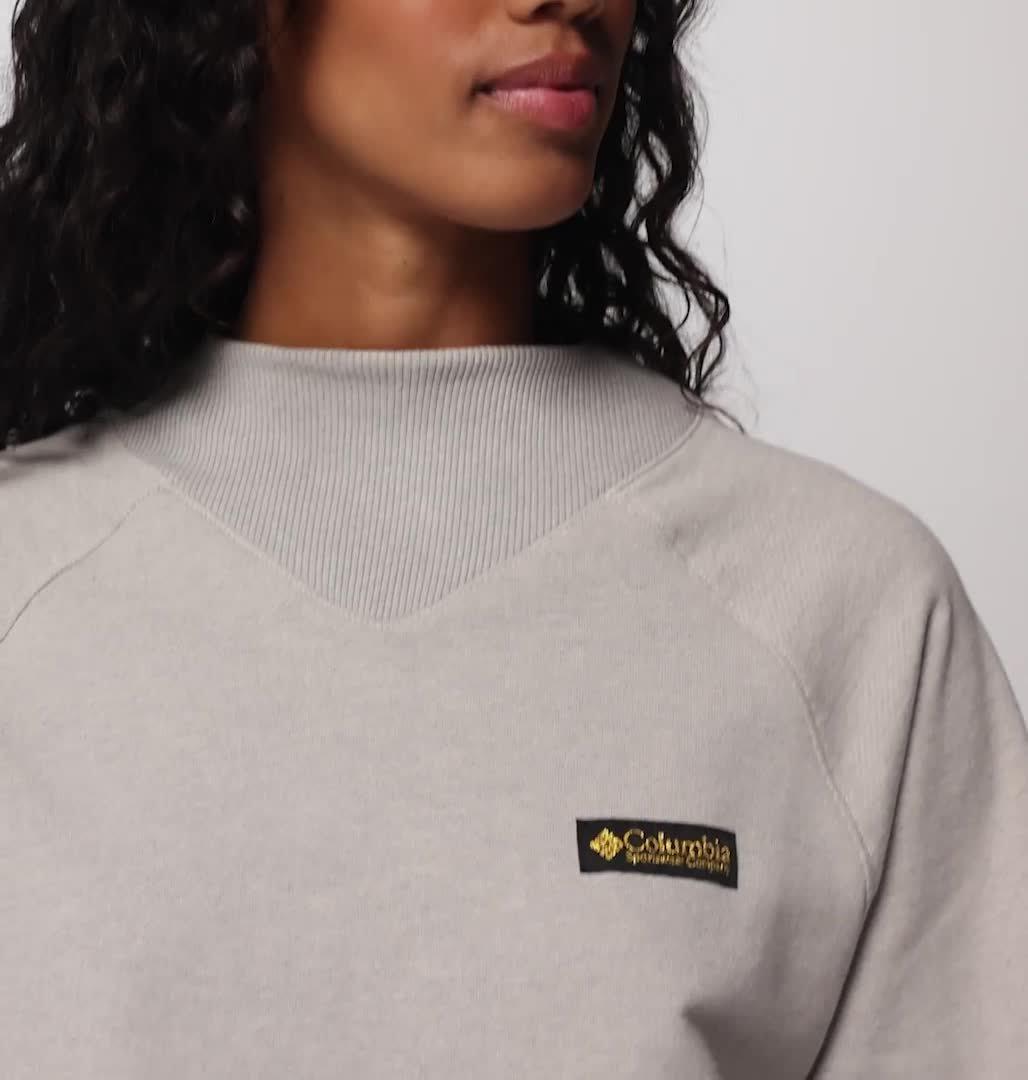 Women's High Cascades Crop French Terry Sweatshirt, Color: Dark Stone