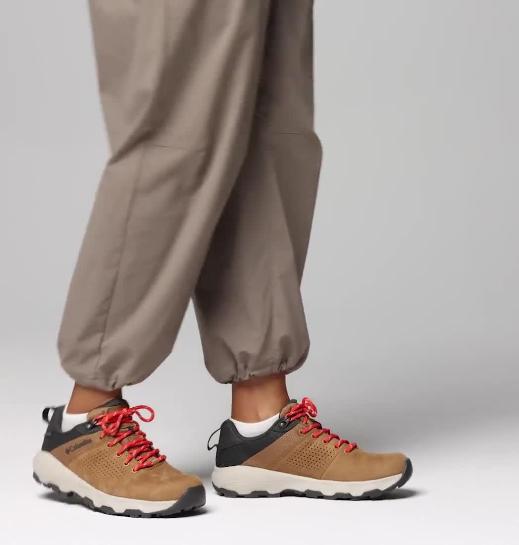 Women's Newton Nimble LTR Waterproof Shoe, Color: Elk, Poppy Red