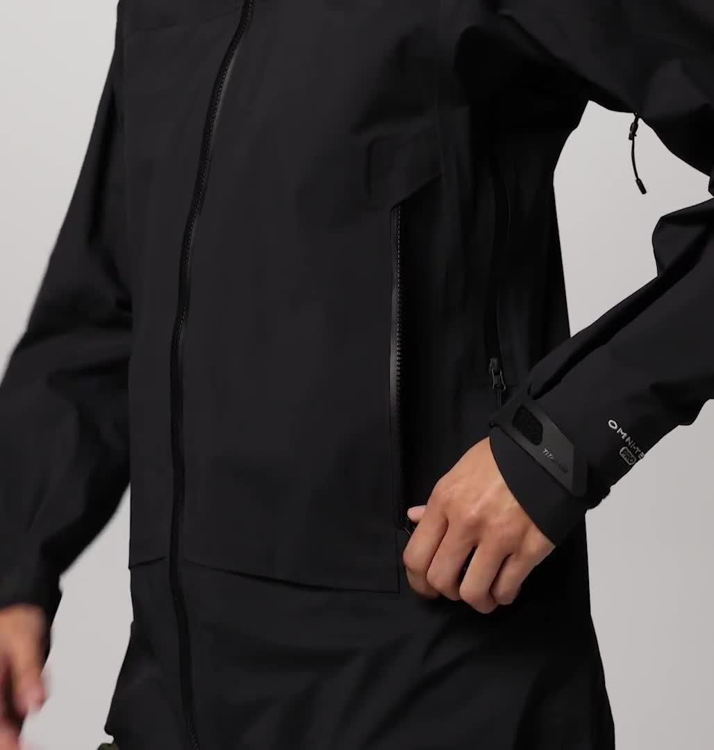 Women's Saudan Pro 3L Waterproof Jacket, Color: Black