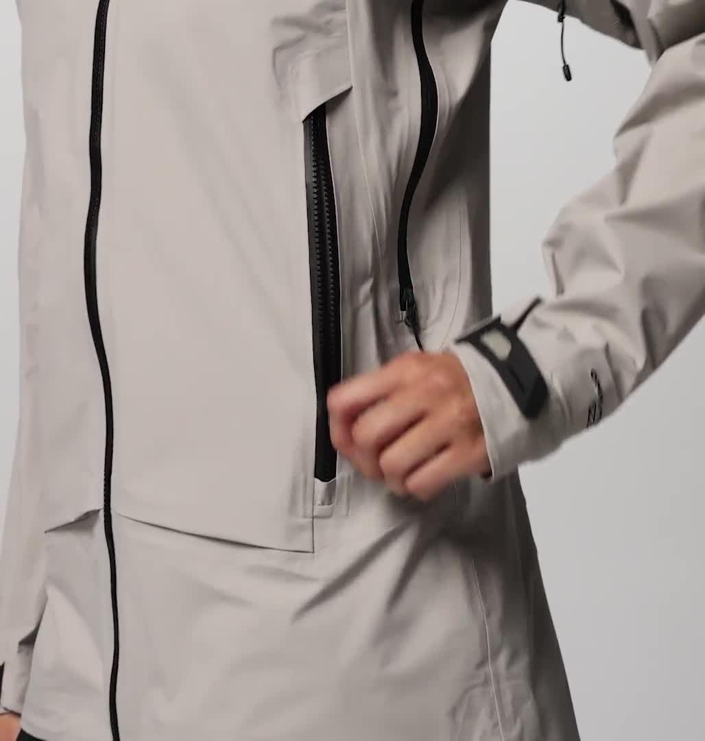 Women's Saudan Pro 3L Waterproof Jacket, Color: Flint Grey