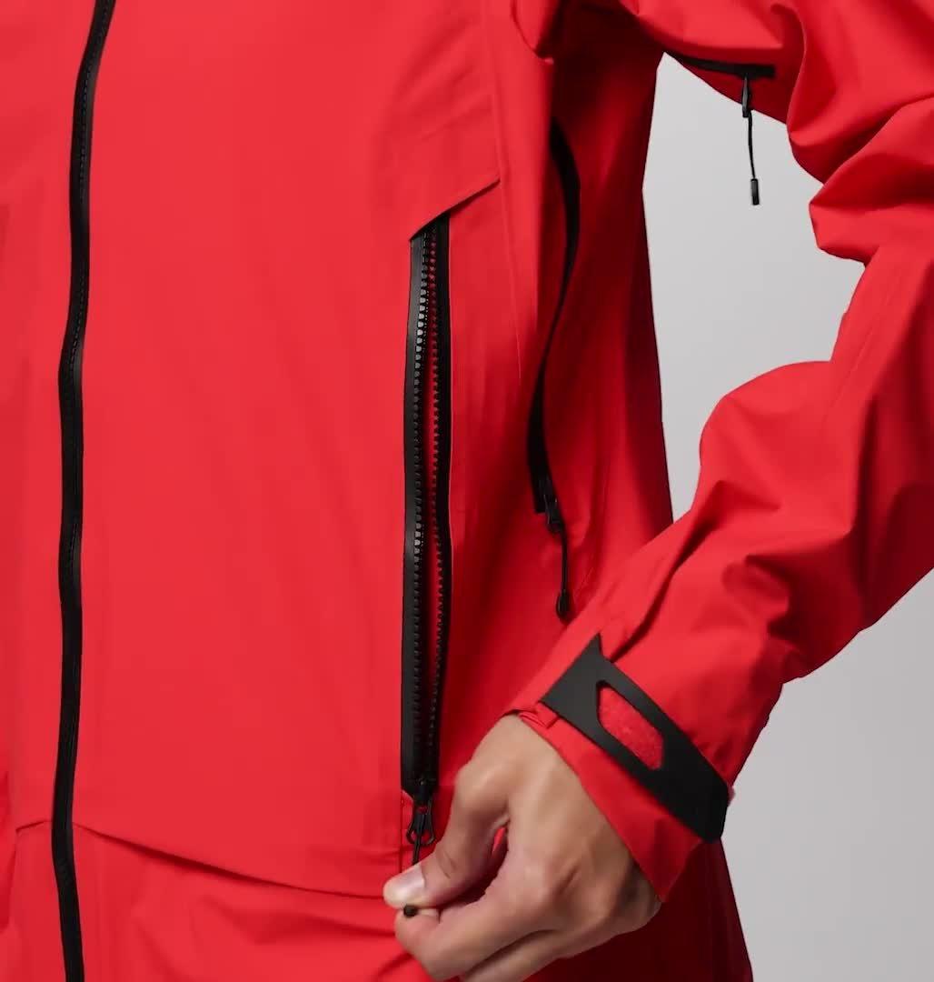 Women's Saudan Pro 3L Waterproof Jacket, Color: Poppy Red
