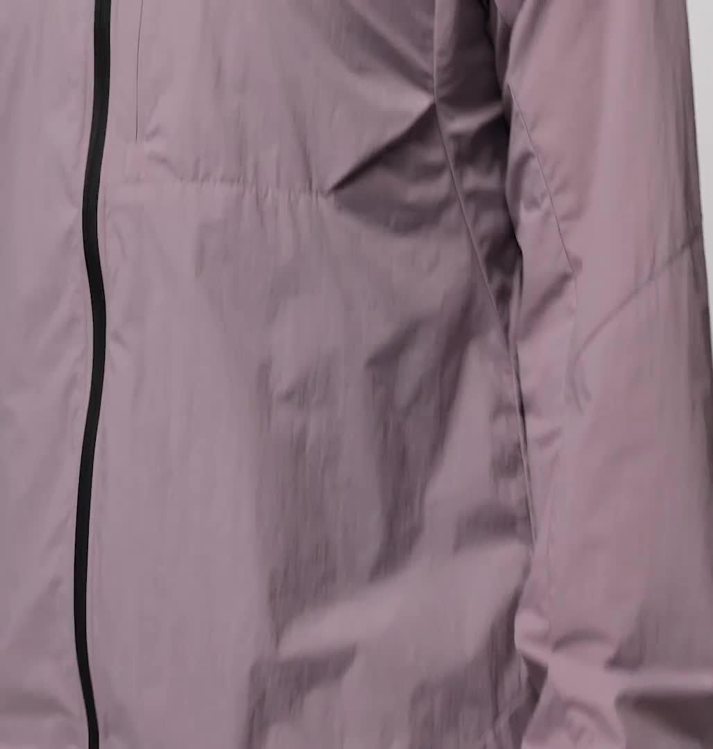 Cortavientos con capucha Khyex Pro para mujer, Color: Shale Purple