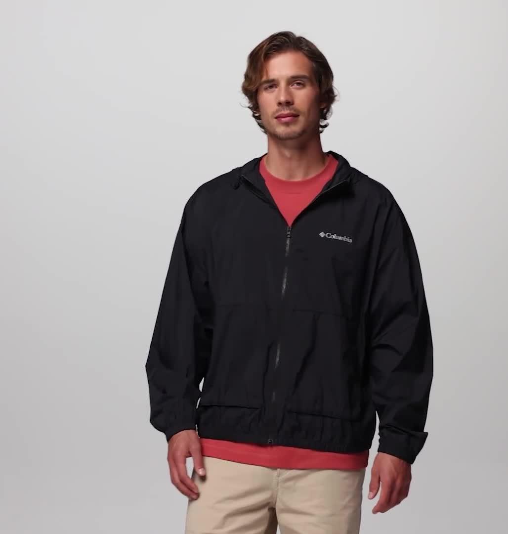 Men's Street Heights Hooded Windbreaker, Color: Black