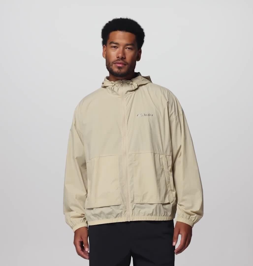 Men's Street Heights Hooded Windbreaker, Color: Ancient Fossil