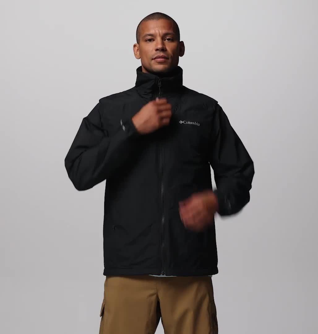 Veste Isol&eacute;e 3-en-1 Trailborne Homme, Color: Black