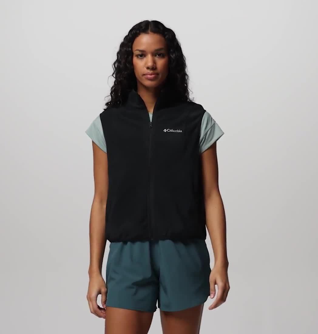 Vital Valley recycelte Fleece-Weste f&uuml;r Frauen, Color: Black