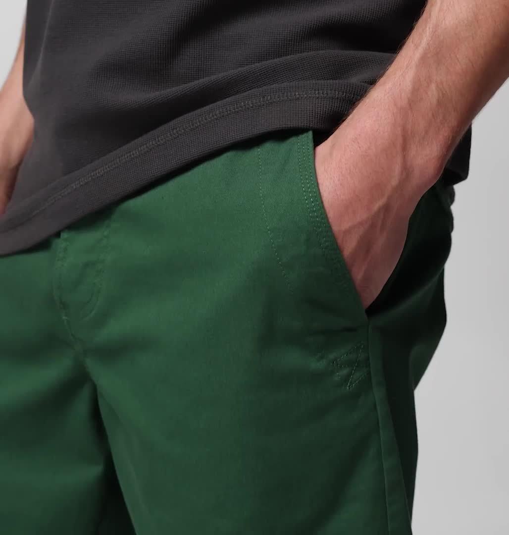 Men's Acker Rock Twill Shorts, Color: Rain Forest