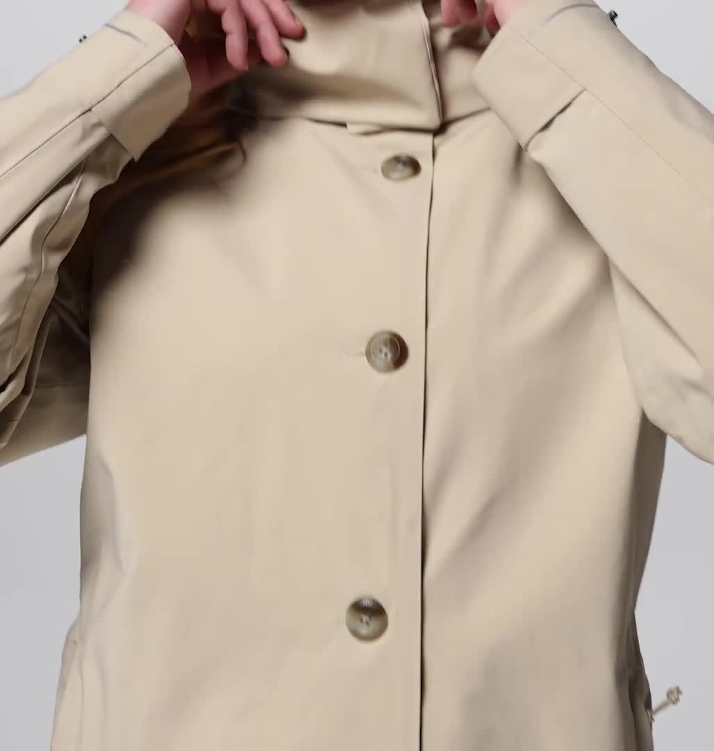 Women's AmazeTrench Waterproof Jacket, Color: Ancient Fossil