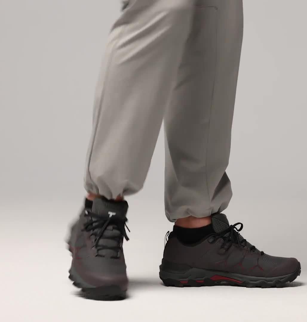 Men's Peakfreak Titanium OutDry Hiking Shoes, Color: Dark Grey, Red Oxide