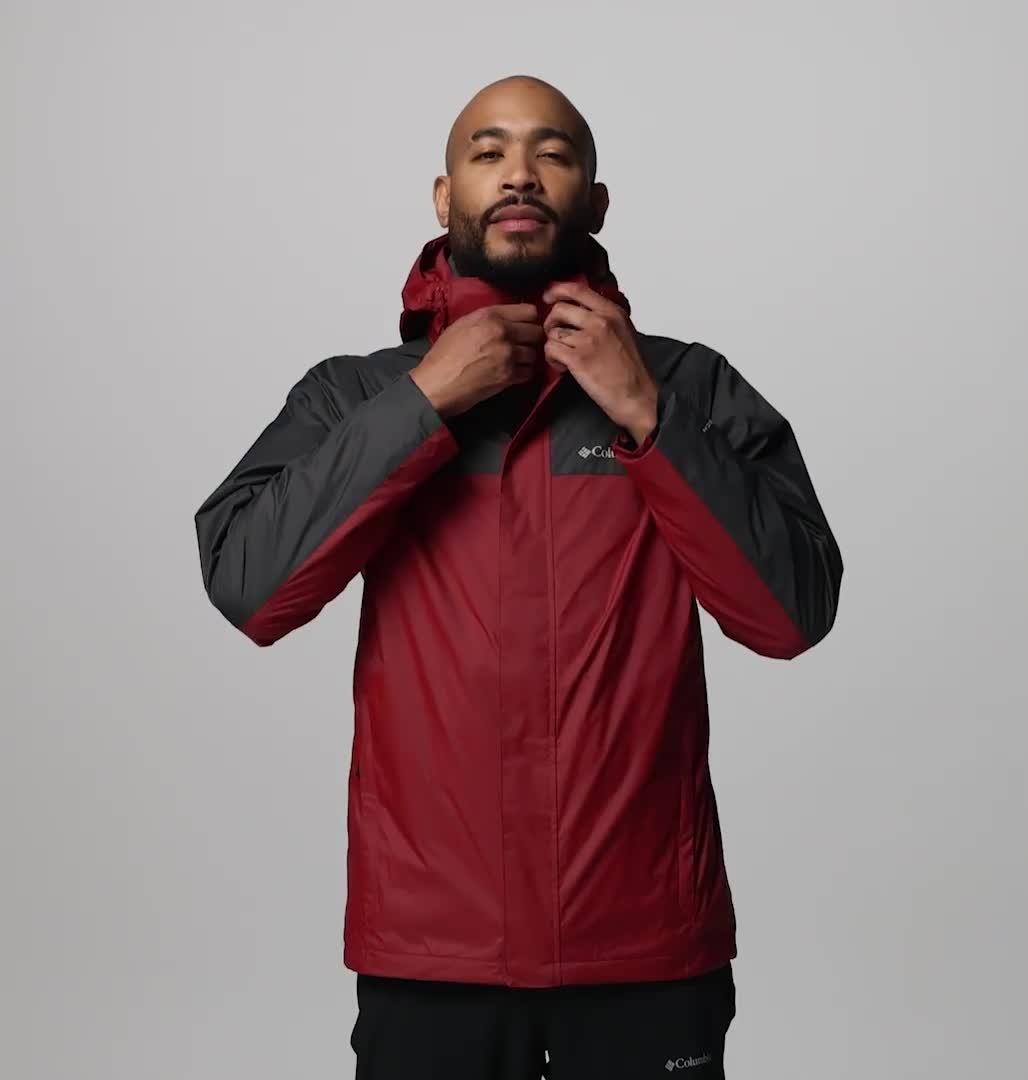 Men's Watertight 3-in-1 Waterproof Jacket, Color: Red Oxide, Shark
